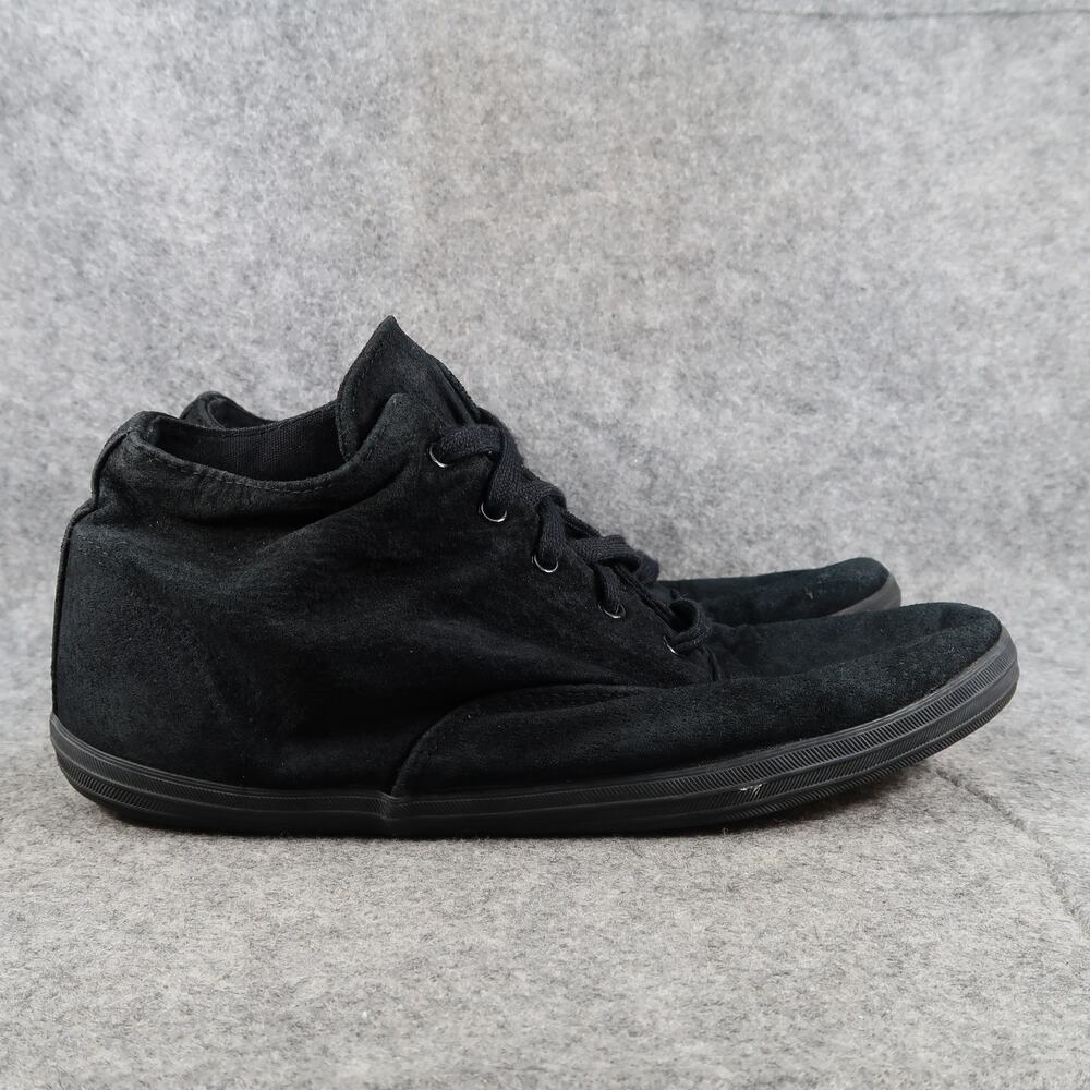 AJ Valenci Shoes Womens 11 Casual Sneaker Leather High Top Black Lace Up Trainer